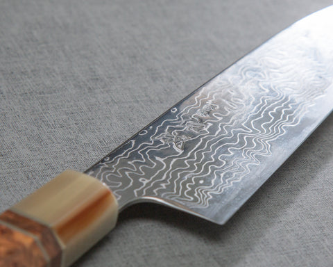 Sukenari R2/SG2 Mirror Damascus 180mm Santoku