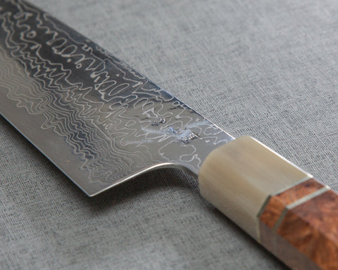 Sukenari R2/SG2 Mirror Damascus 180mm Santoku
