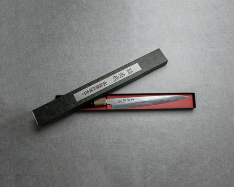 Sukenari ZDP-189 240mm Sujihiki with Ebony Buffalo Horn Handle