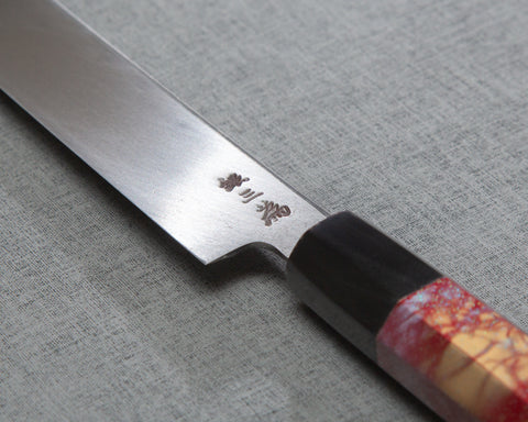 Sakai Takayuki "Rinka" Ginsan(Silver #3) Mirror Sakura and Waka Engraved 390mm Sakimaru Takohiki