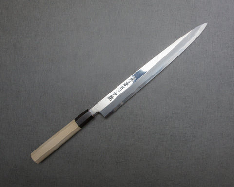 Sakai Takayuki "Shirokagami" Shirogami #2 Mirror Finish Yanagiba with Buffalo Horn Handle