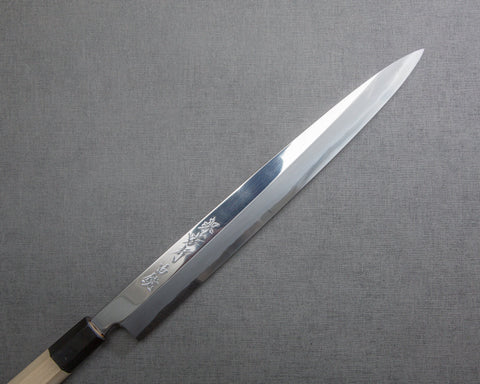 Sakai Takayuki "Shirokagami" Shirogami #2 Mirror Finish Yanagiba with Buffalo Horn Handle