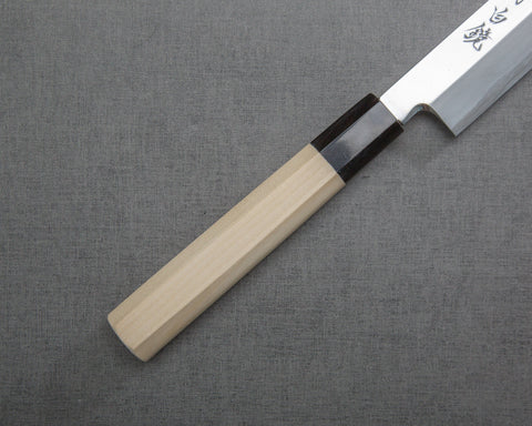 Sakai Takayuki "Shirokagami" Shirogami #2 Mirror Finish Yanagiba with Buffalo Horn Handle