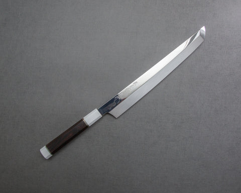 Sakai Takayuki "Kageuchi Genbu" Mizu-Honyaki Shirogami #2 Mirror-Finish 300mm Sakimaru Takohiki with Shiroishime Saya