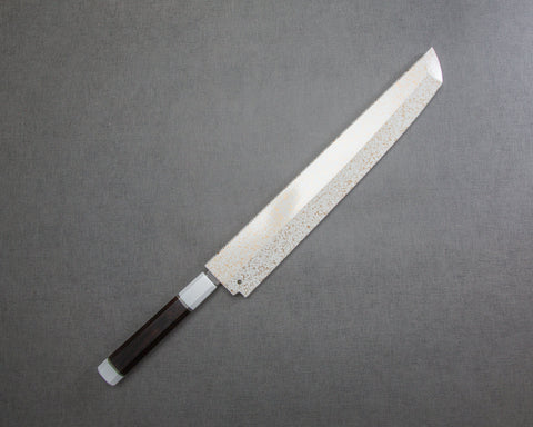 Sakai Takayuki "Kageuchi Genbu" Mizu-Honyaki Shirogami #2 Mirror-Finish 300mm Sakimaru Takohiki with Shiroishime Saya