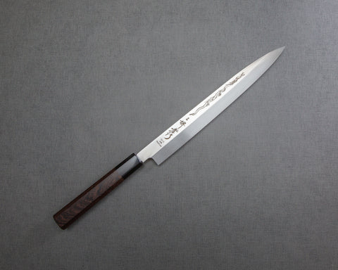 Sakai Takayuki "Sho-Ryu" VG10 Honyaki 270mm Yanagiba with Wenge Buffalo Horn Handle and Saya