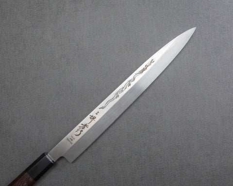 Sakai Takayuki "Sho-Ryu" VG10 Honyaki 270mm Yanagiba with Wenge Buffalo Horn Handle and Saya