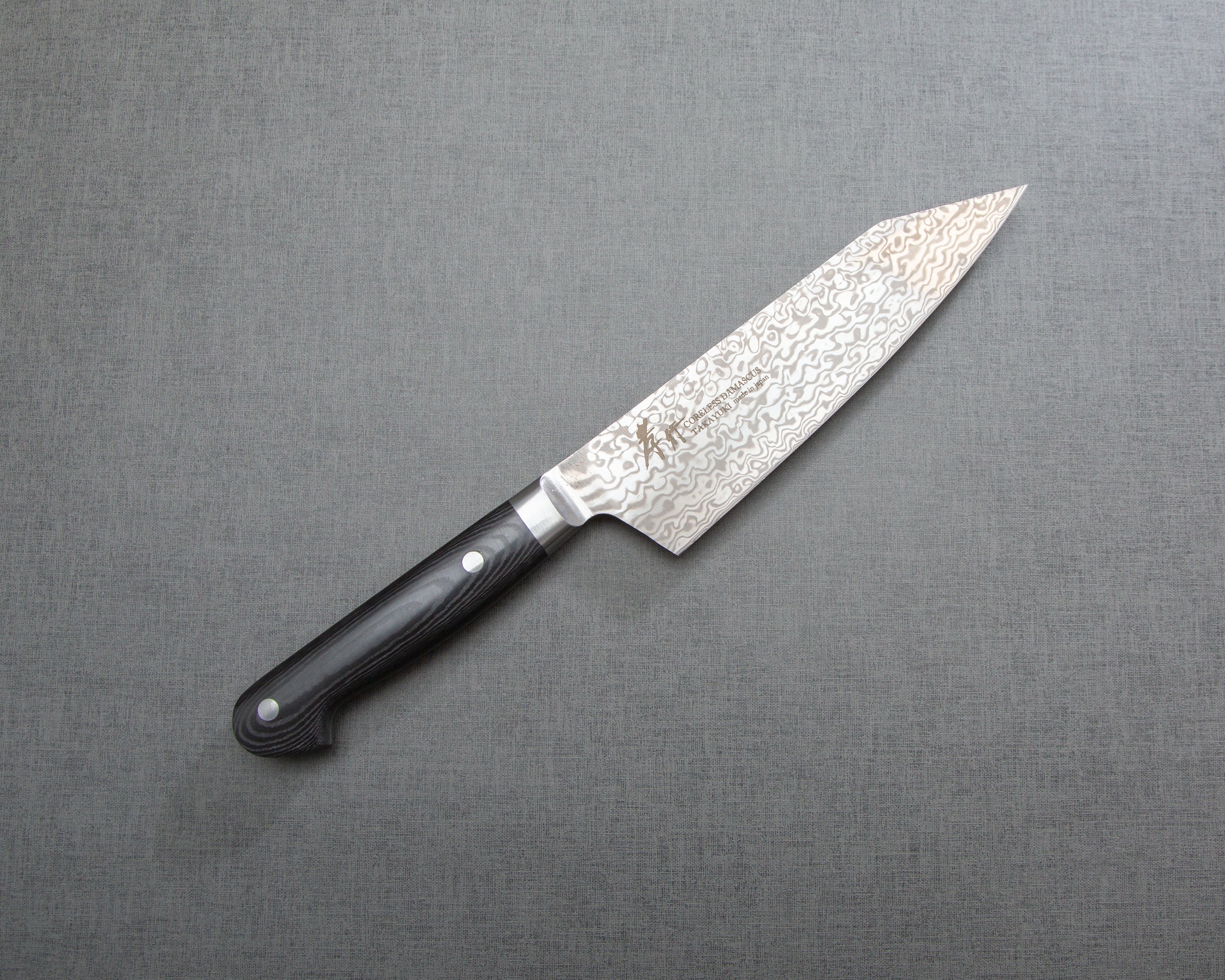 Sakai Takayuki VG10/VG2 Coreless Damascus 160mm Bunka with Micarta Handle