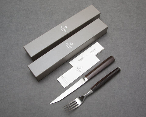 Tojiro Wakisashi Cutlery with Ebony Handle