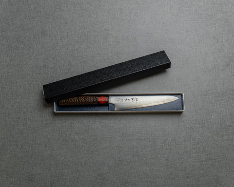Shigeki Tanaka Ginsan (Silver #3) 150mm Petty with Wenge Buffalo Horn Handle