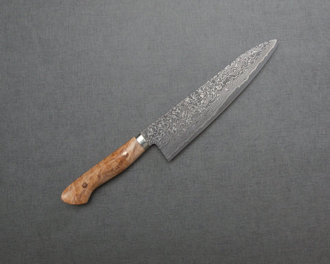 Shigeki Tanaka R2/SG2 Kurosome Damascus 210mm Gyuto with Maplewood Handle