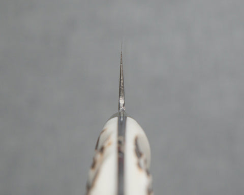 Shigeki Tanaka R2/SG2 Kurosome Damascus 135mm Petty with White Antler Handle