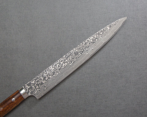 Takeshi Saji R2/SG2 Black Damascus 270mm Sujihiki with Ironwood Handle