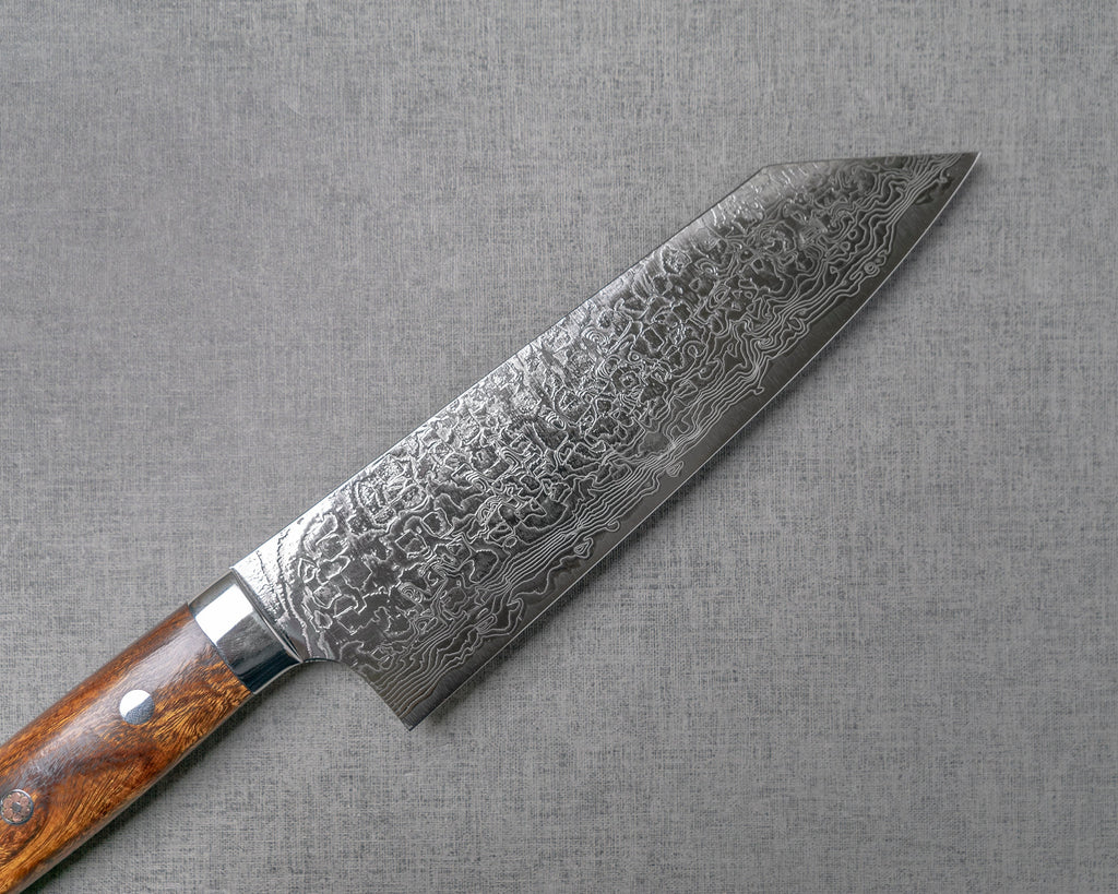 Japanese kitchen knife Takeshi Saji Bunka Iron Wood Nickel Damascus HA-4106  17cm for sale