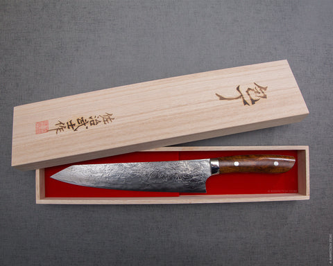 Takeshi Saji R2/SG2 Diamond Damascus Kiritsuke with Ironwood Handle