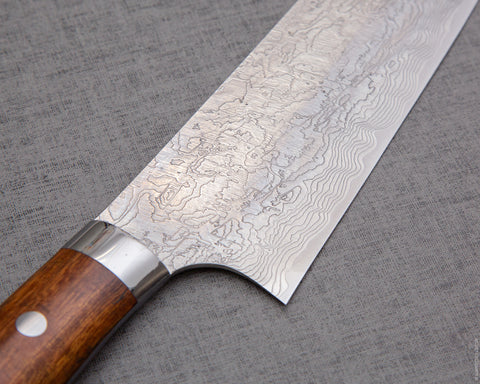 Takeshi Saji R2/SG2 Diamond Damascus Kiritsuke with Ironwood Handle