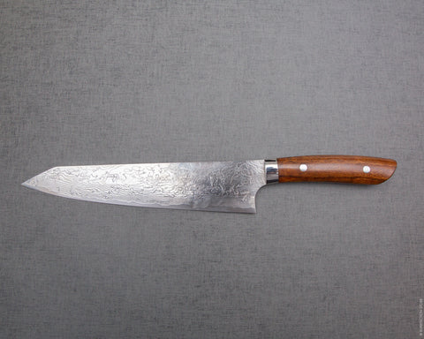 Takeshi Saji R2/SG2 Diamond Damascus Kiritsuke with Ironwood Handle