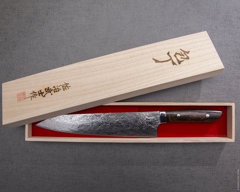 Takeshi Saji R2/SG2 Diamond Damascus Kiritsuke with Ironwood Handle