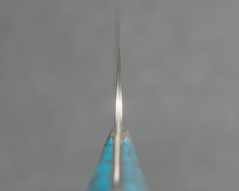 Takeshi Saji R2/SG2 Diamond Damascus Kiritsuke Sujihiki 300mm with Blue Turquoise Handle