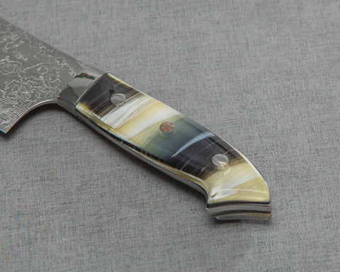 Takeshi Saji R2/SG2 Diamond Damascus 165mm Nakiri with Acetate Fiber Handle