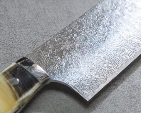 Takeshi Saji R2/SG2 Diamond Damascus 165mm Nakiri with Acetate Fiber Handle