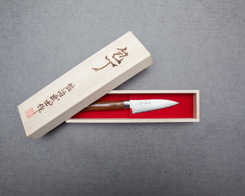 Takeshi Saji R2/SG2 Diamond Damascus Petty with Ironwood Handle