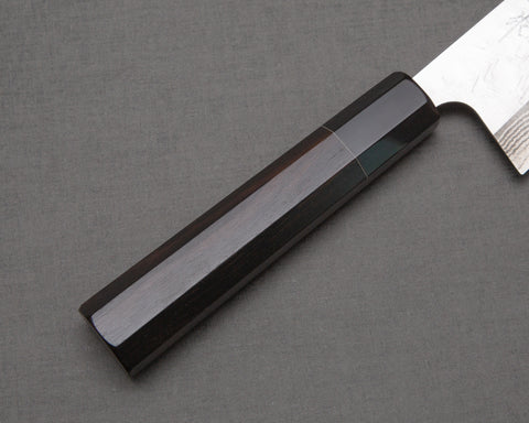 Takeshi Saji SRS-13 Damascus Tsuchime 240mm Kiritsuke with Ebony Buffalo Horn Handle