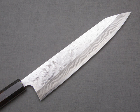 Takeshi Saji SRS-13 Damascus Tsuchime 240mm Kiritsuke with Ebony Buffalo Horn Handle
