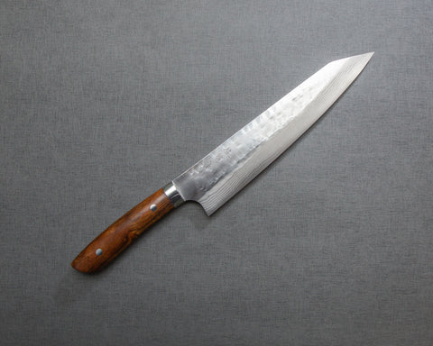 Takeshi Saji SRS13 Damascus Tsuchime 240mm Kiritsuke with Ironwood Handle