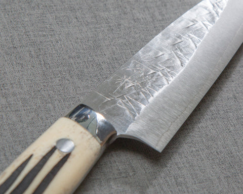 Takeshi Saji SRS-13 Tsuchime 130mm Petty with White Stag Horn Handle