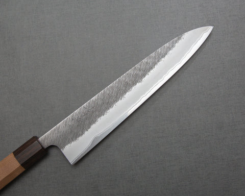 Yoshikane Shirogami #2 Kurouchi Tsuchime Gyuto with Enju Handle