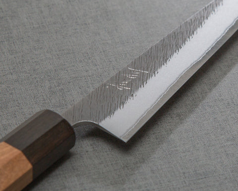 Yoshikane Shirogami #2 Kurouchi Tsuchime 150mm Petty with Enju Handle