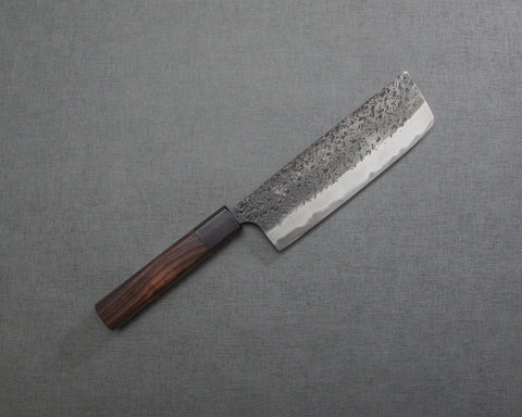 Yu Kurosaki "Shizuku" Aogami Super Kurouchi Tsuchime 165mm Nakiri with Rosewood Handle