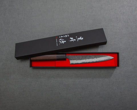 Yu Kurosaki "Shizuku" Aogami Super Kurouchi Tsuchime 150mm Petty with Rosewood Handle