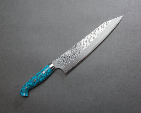 Yu Kurosaki R2/SG2 "Fujin" 240mm Kiritsuke Gyuto with Turquoise Handle