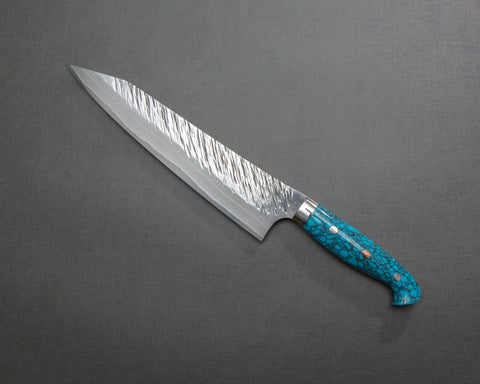 Yu Kurosaki R2/SG2 "Fujin" 240mm Kiritsuke Gyuto with Turquoise Handle