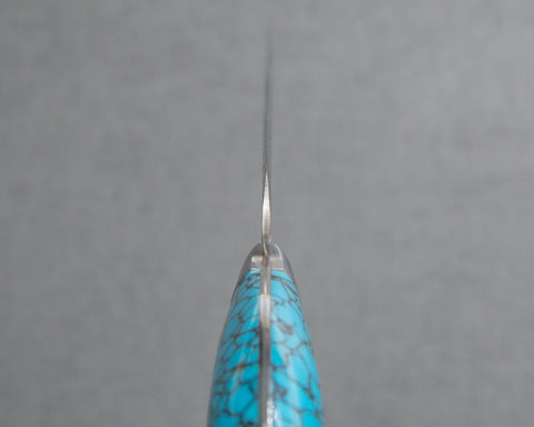 Yu Kurosaki R2/SG2 "Fujin" 135mm Kiritsuke Petty with Turquoise Handle