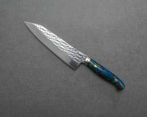 Yu Kurosaki "Senko" R2/SG2 180mm Gyuto with Polished Flowing Blue River Acrylic Handle