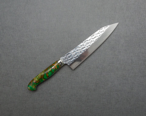 Yu Kurosaki "Senko" R2/SG2 180mm Gyuto with Polished Emerald Acrylic Handle