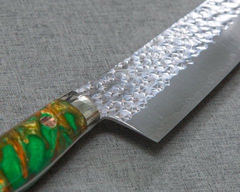 Yu Kurosaki "Senko" R2/SG2 180mm Gyuto with Polished Emerald Acrylic Handle