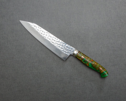 Yu Kurosaki "Senko" R2/SG2 180mm Gyuto with Polished Emerald Acrylic Handle