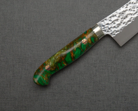 Yu Kurosaki "Senko" R2/SG2 180mm Gyuto with Polished Emerald Acrylic Handle