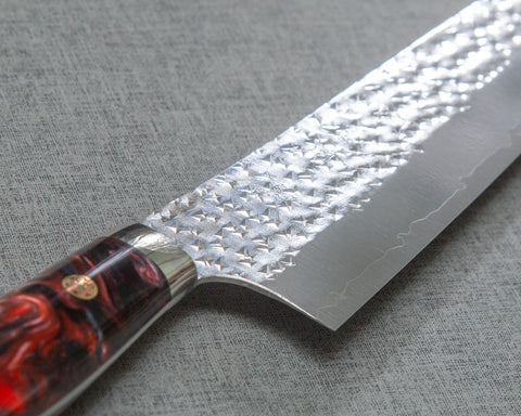 Yu Kurosaki "Senko" R2/SG2 210mm Gyuto with Polished Flowing Scarlet Acrylic Handle