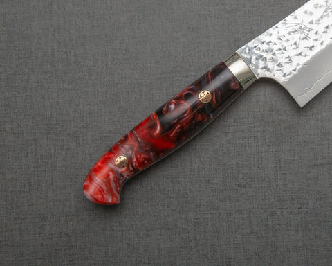 Yu Kurosaki "Senko" R2/SG2 210mm Gyuto with Polished Flowing Scarlet Acrylic Handle