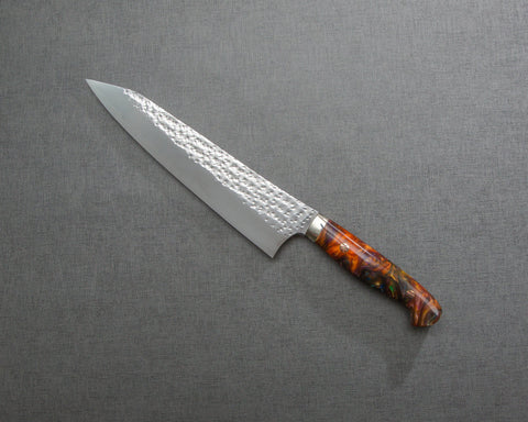 Yu Kurosaki "Senko" R2/SG2 210mm Gyuto with Polished Orange Agate Acrylic Handle