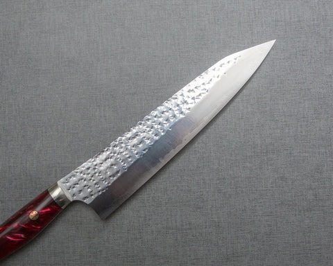Yu Kurosaki "Senko" R2/SG2 210mm Gyuto with Stabilized Wood / Polished Ruby Acrylic Handle