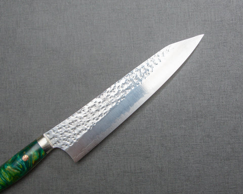 Yu Kurosaki "Senko" R2/SG2 210mm Gyuto with Polished Emerald Acrylic Handle