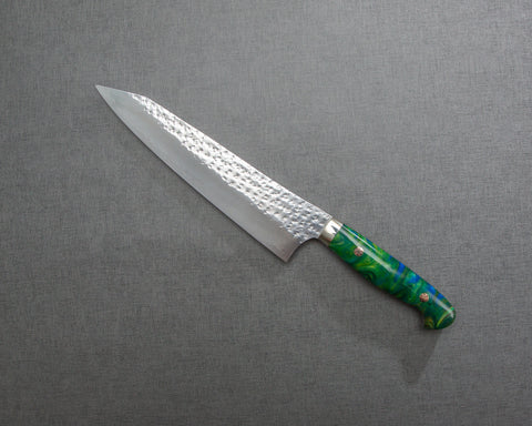 Yu Kurosaki "Senko" R2/SG2 210mm Gyuto with Polished Emerald Acrylic Handle