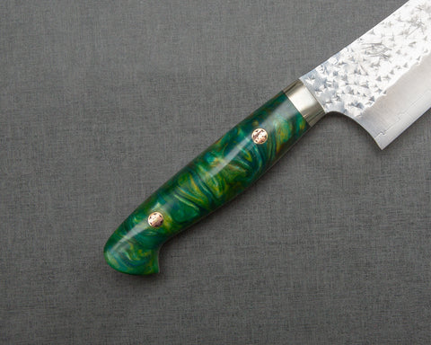 Yu Kurosaki "Senko" R2/SG2 210mm Gyuto with Polished Emerald Acrylic Handle