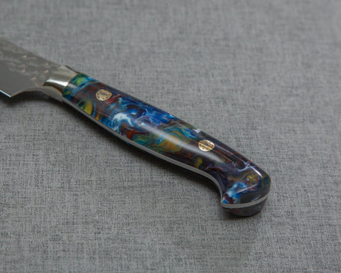 Yu Kurosaki "Senko" R2/SG2 130mm Petty with Polished Azurite Malachite Acrylic Handle